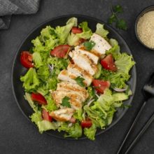flat-lay-salad-with-chicken-sesame-seeds_23-2148700369